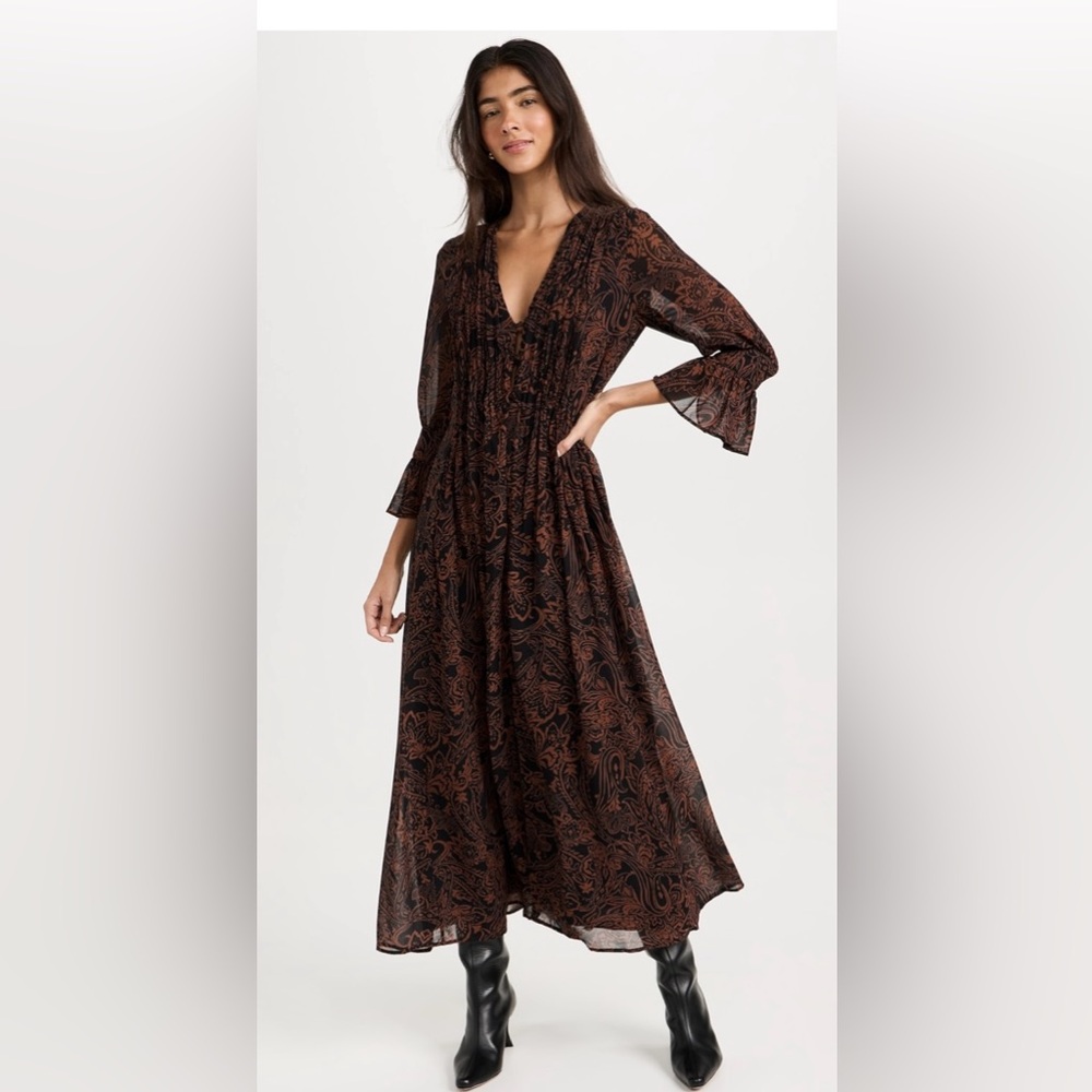 $198 MRSP | O.P.T- Mille Dress | Black Paisley | XS